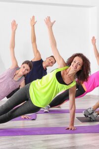pilates exercises at the YMCA